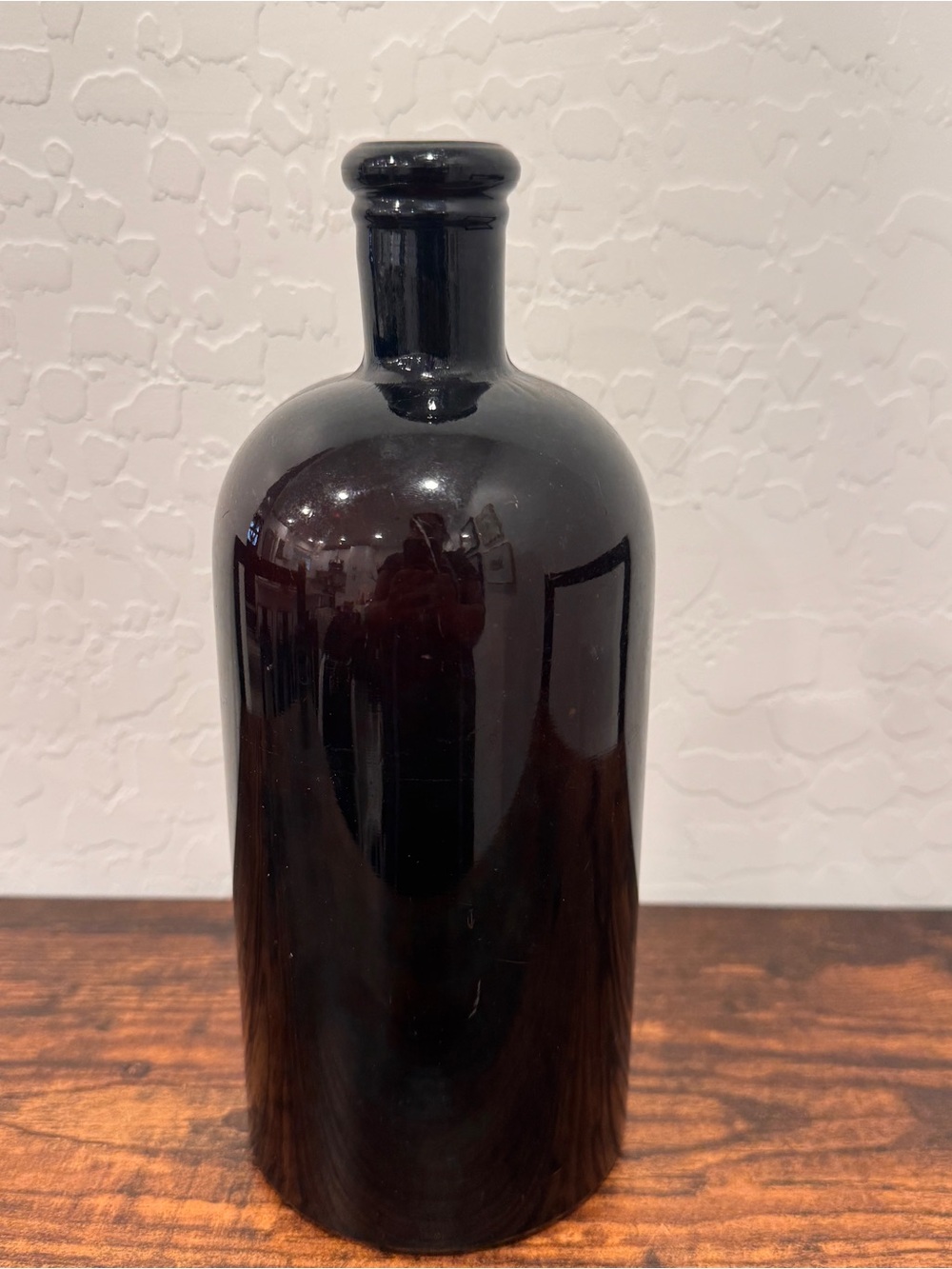 Vintage Amber Brown Glass Bottle Apothecary Chemical Medicinal 9”